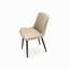 Ensemble de 4 chaises de salle à manger modernes en similicuir avec coussins épais et pieds en métal, chaises d'appoint en faux cuir sans accoudoirs pour la cuisine et la salle à manger-953341218-953341245