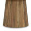 Table d'appoint Ceil, base ronde en bois massif brun noyer cannelé, 20 po