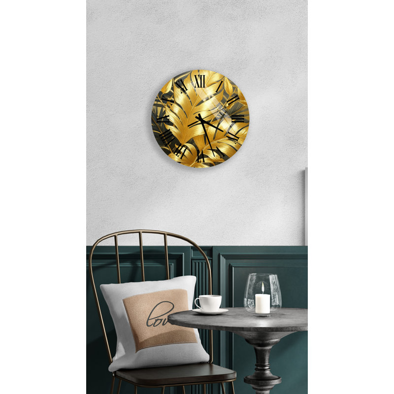 Horloge murale silencieuse Glam, Noir