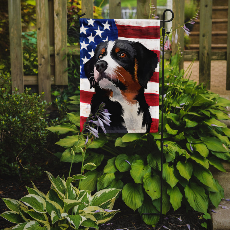 Polyester à 2 côtés 15 x 11 po drapeau de jardin, Bouvier de l'Appenzell