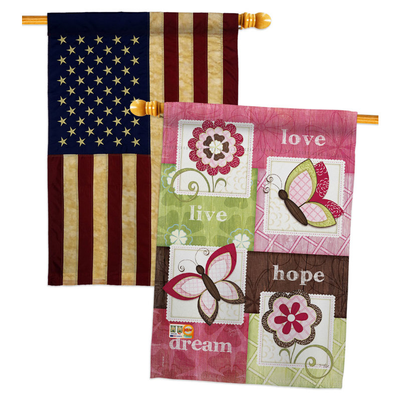 Drapeau de maison papillon 40 x 28 po