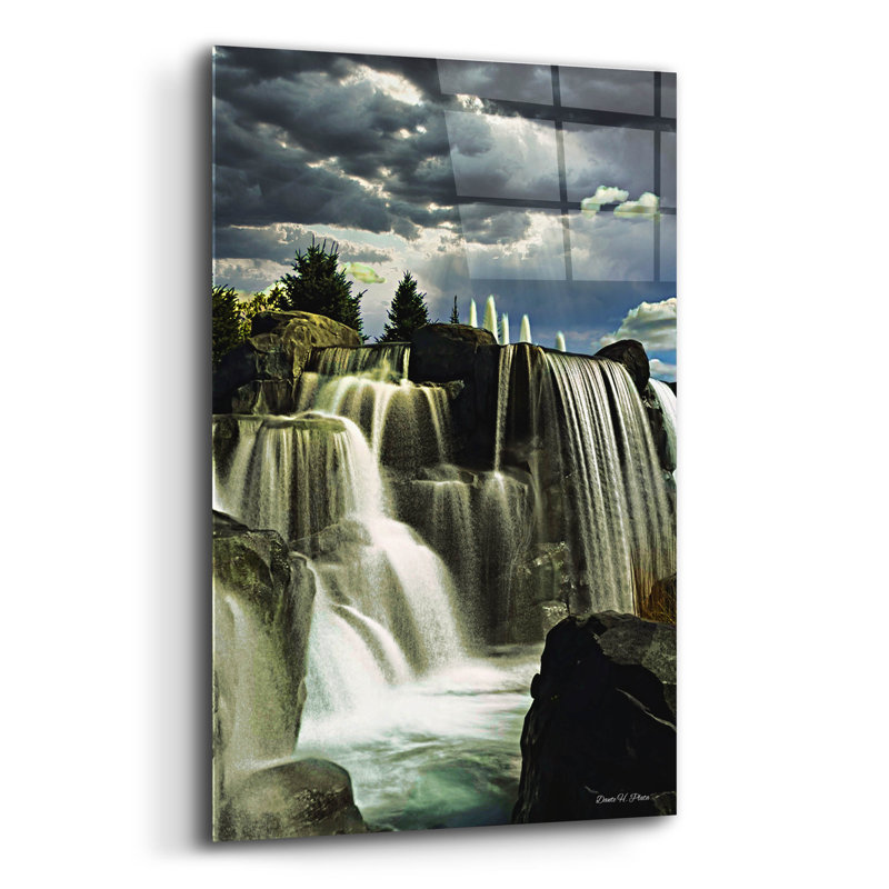  «Rosemont Waterfalls» par Dante Plata, art mural en verre acrylique, 12 po x 16 po
