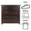 Somerville 4-Drawer Chest of Drawers | Deep Rustic Brown Lacquer