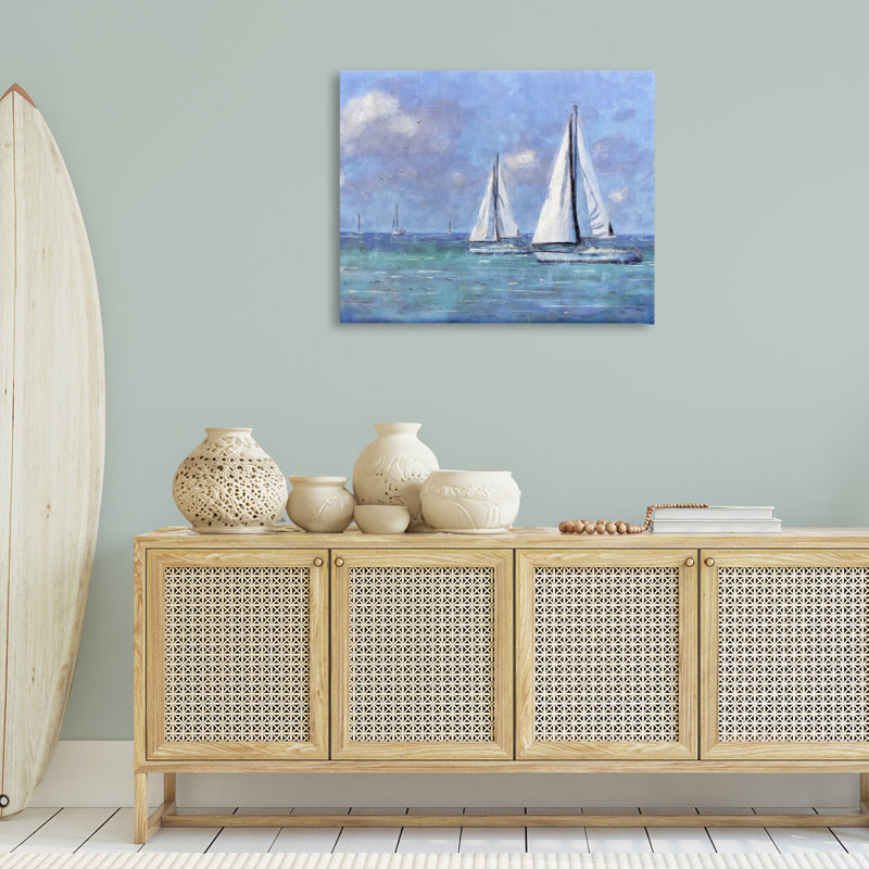 Art mural sur toile «Sailing Day», par Nina Blue, H 30 po x l 40 po