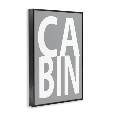 «Cabin Word» sur giclée sur toile grise par Jamie MacDowell