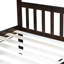 Lit superposé simple au-dessus de simple en bois d'hévéa avec lit gigogne, convertible en lit simple, lit superposé simple avec échelle et garde-corps de sécurité