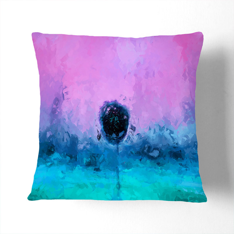 Lone Tree Cushion with Filling, 55cm H x 55cm W x 20cm D, Black