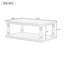 Table basse luxueuse en bois massif 45,2 po avec tablette inférieure-936535130