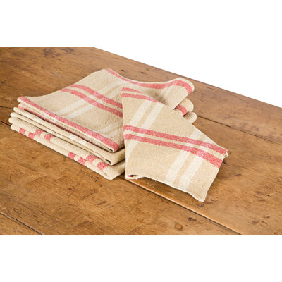 Serviette en lin à carreaux