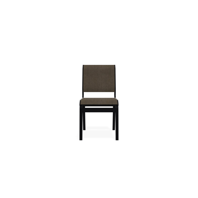 Aruba II Outdoor Dining Chair, Black, Storm