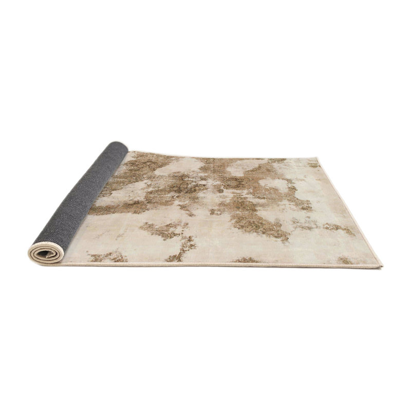 Tapis décoratif multicolore à motif abstrait, Rond 4 pi
