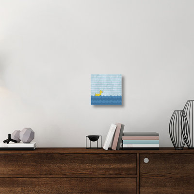 Ducks 'Little Duckling Trailing' Graphic Art Print on Canvas