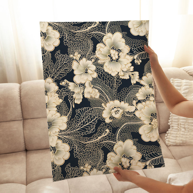 «Floral Victorian Elegance VII», reproduction d'art classique sans cadre, H 36 po x l 24 po