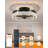 Disco Ceiling Fans with Lights,7 Color Disco Ball Modes, Flush Mount Low Profile Ceiling Fan with Light and Remote Control Dimmable 3 Color Reversible Motor 6 Speeds for Bedroom Living Room Party