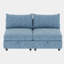Canapé modulaire en osier 8 places, canapé convertible avec rangement, canapé-lit modulaire 8 places, combinaisons modulaires flexibles en tissu-126371604