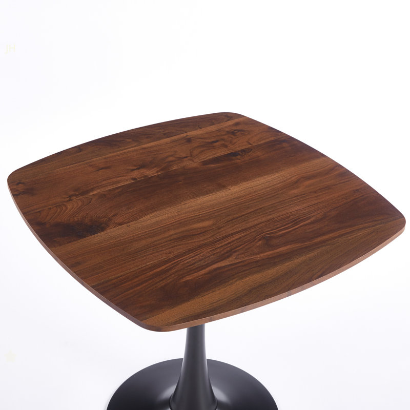 Halloween 31.5INCH DINING TABLE WALNUT, Dark Walnut, 28.9" H x 31.5" L x 31.5" W, Black