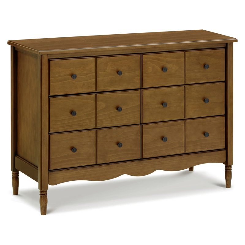 Liberty 6 Drawer 48" W Double Dresser, Natural Walnut