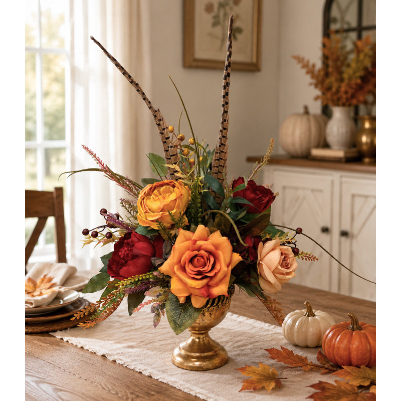 Faux Silk Mixed Assortment Arrangement in Vase