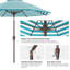Parasol de marché en oléfine de 2,74 m (9 pi) avec inclinaison et levage à manivelle-1188038422