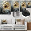Collage abstrait en spirale or et blanc-196944956