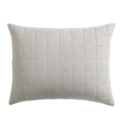 Calvin Klein Melange Flannel Cotton Solid 2 Piece Standard Sham Set