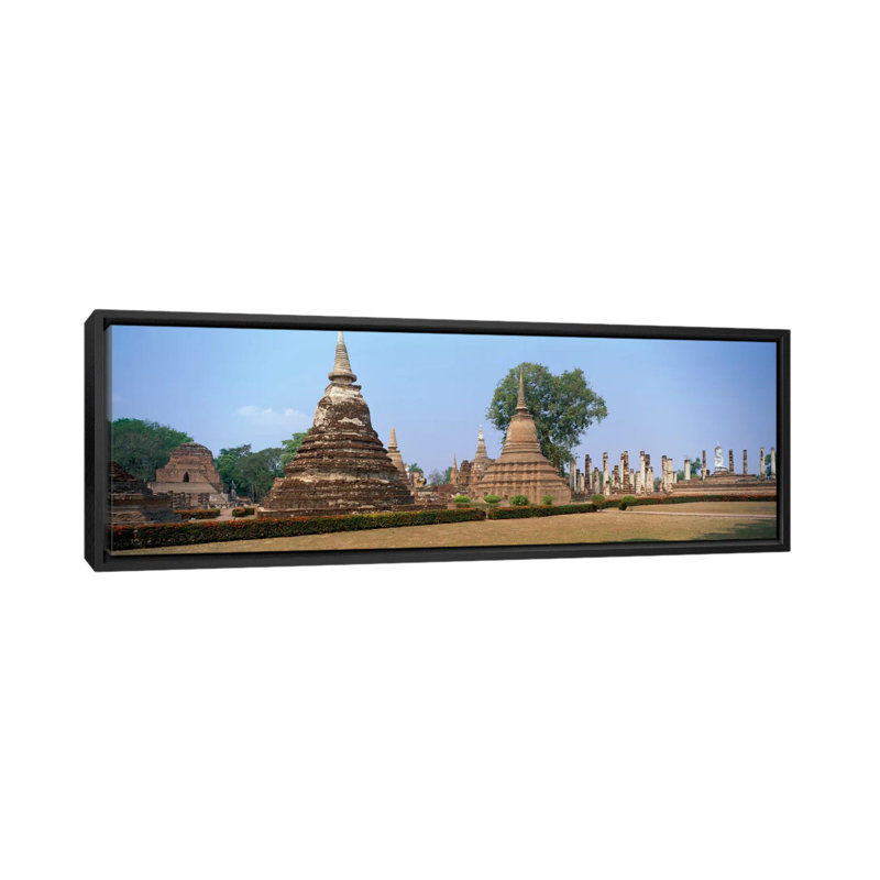 Reproduction de photo sur toile tendue, panoramique, parc historique de Sukhothaï, Thaïlande, H 12 po x l 36 po x P 1,5 po