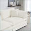 Canapé modulaire, canapé convertible modulaire en U à 5 places avec repose-pieds | Chenille ivoire | Blanc-1689920229