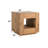End Table With Oak Finish And Functional Storage Drawers Rectangular - Practical Stylish Thickened Top, Wheels Features