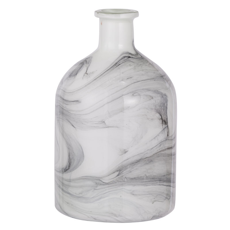 Handmade Glass Table Vase, 11.8" H x 6.9" W x 6.9" D