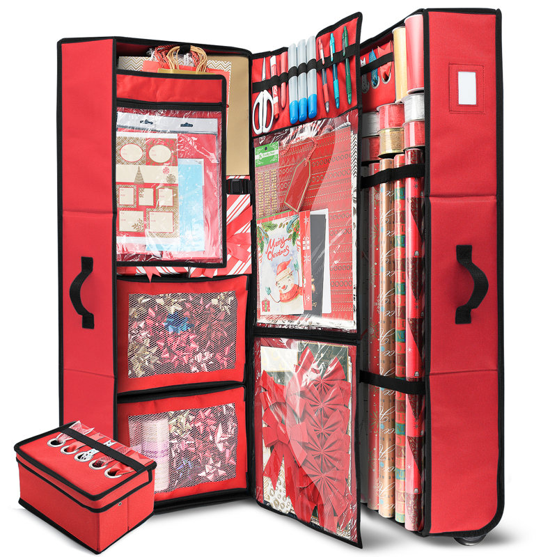 Rangement de papier cadeau Leiliany, Rouge