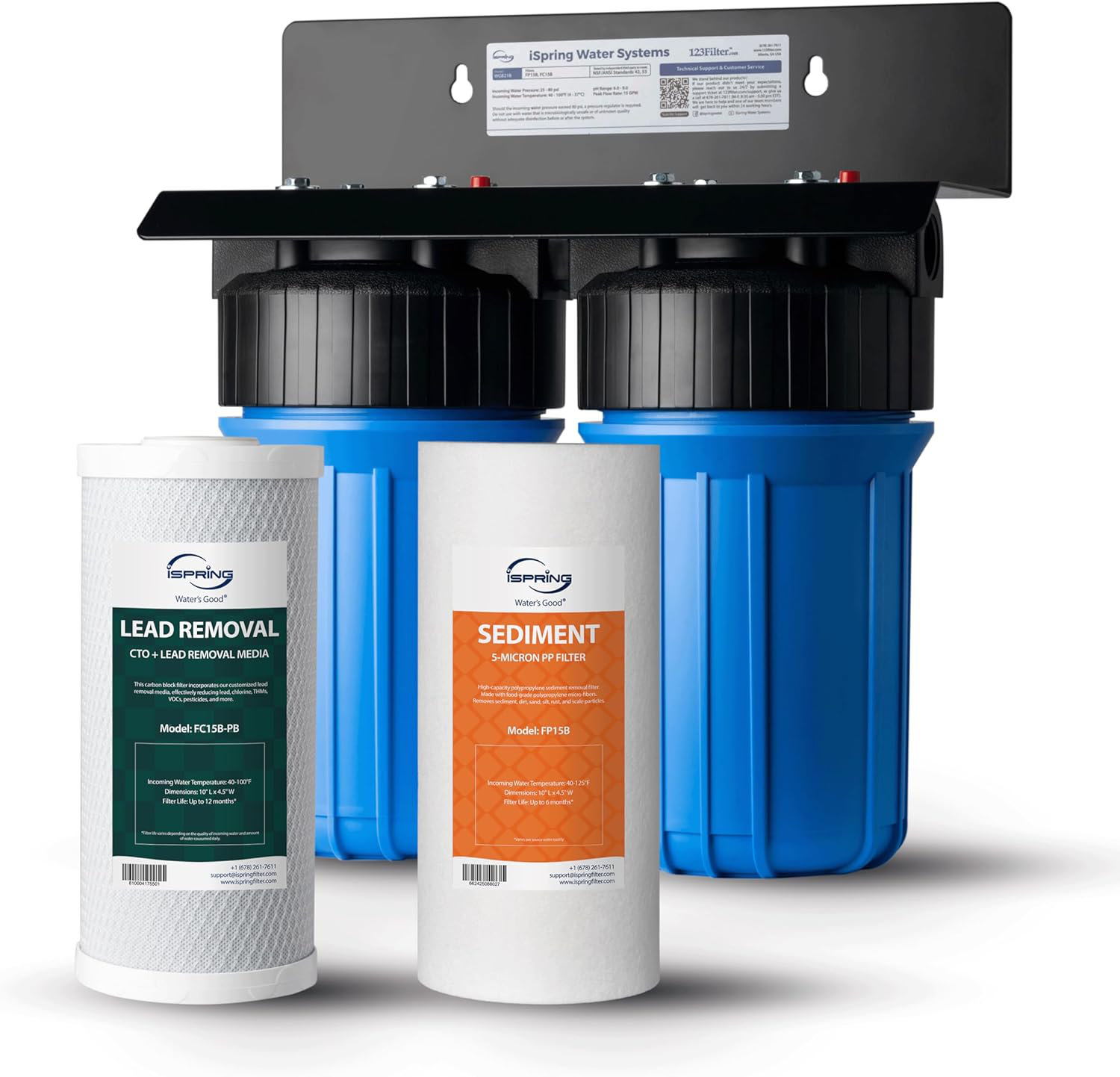 iSpring Water Systems iSpring WGB21B-CPB Lead Removal Whole House Water ...