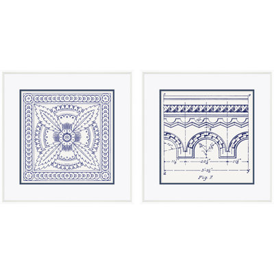 White RCP & Blue Figure 7 Giclee Print by David Phoenix