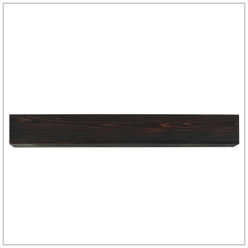 Manteau de cheminée en bois rustique, tablette murale et flottante pour la décoration intérieure, H 6 po x l 48 po x P 9 po