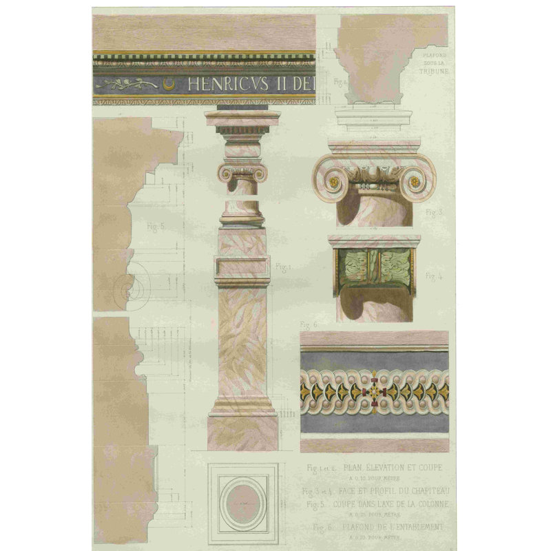 Palais de Fontainbleu I, H 18 po x l 12 po