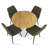 Bassey 4-Person Dining Set with 35" W Round Pedestal Table-1369432944-1370187218