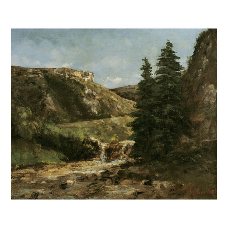 «Paysage près d'Ornans» par Gustave Courbet, estampe numérique, H 32 po x l 40 po