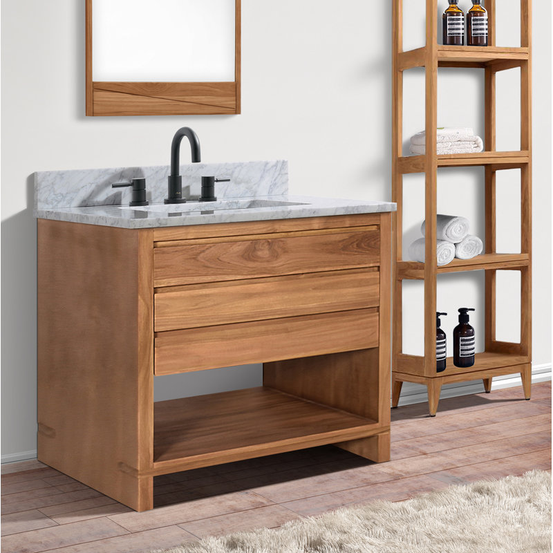 Ensemble de meuble-lavabo simple 31 po Keaton, Teck naturel