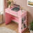 Modern Flip Up Mirror Makeup Vanity, Dressing Desk with Drawer and Open Shelves, Vanity Table With Lighted Mirror And Charging Station for Bedroom, Writing Desk with Hidden Storage-107174280