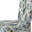 Chaise d'appoint vintage bleue et verte Ikat Simplicity - rembourrée victorienne