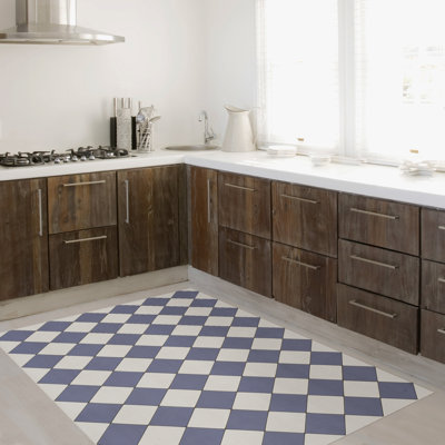 Hooppole Vinyl Checkered Indoor Rug