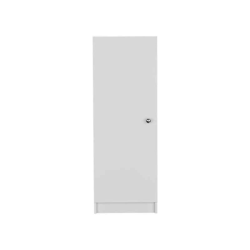 Garde-manger à une porte, quatre tablettes, Blanc