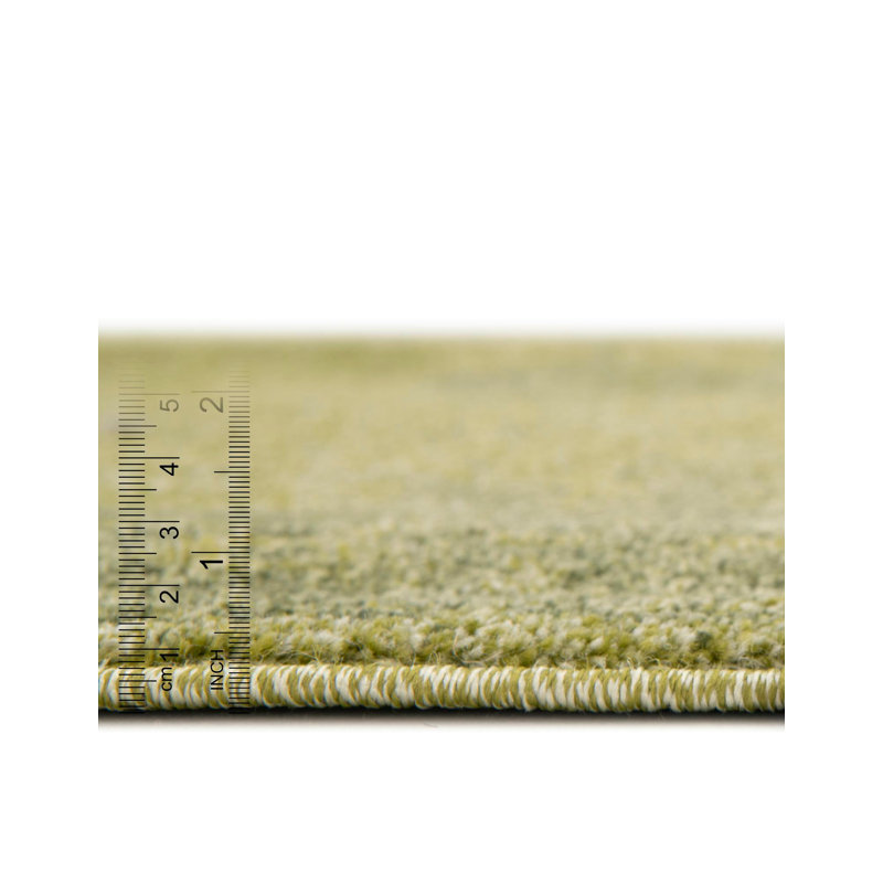 Tapis oriental vert foncé Godina, Rond 12 pi 2 po