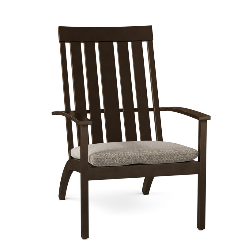 Club Aluminum Adirondack Chair, Mahogany, Cast Mist, Welt