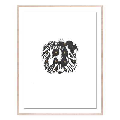 Gray Golden Imprint Print by Anne Mersmann