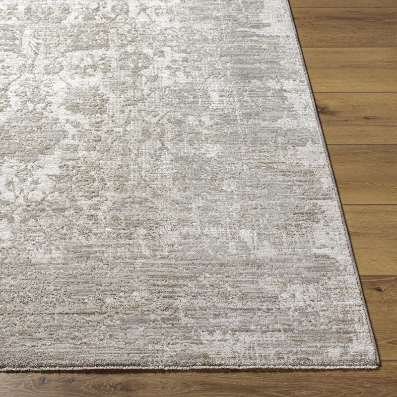 Tapis crème en polyester tissé à la machine Cassilis, Rectangle 9 pi x 12 pi 2 po