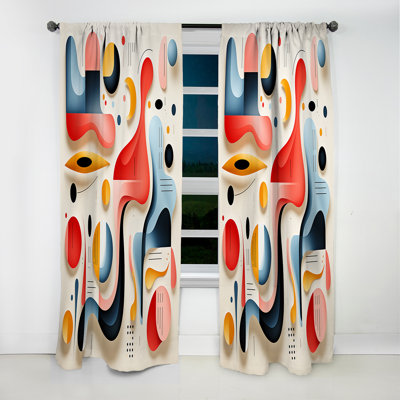 Maier - Abstract Curtain - Room Darkening Abstract Curtain - 1 Panels