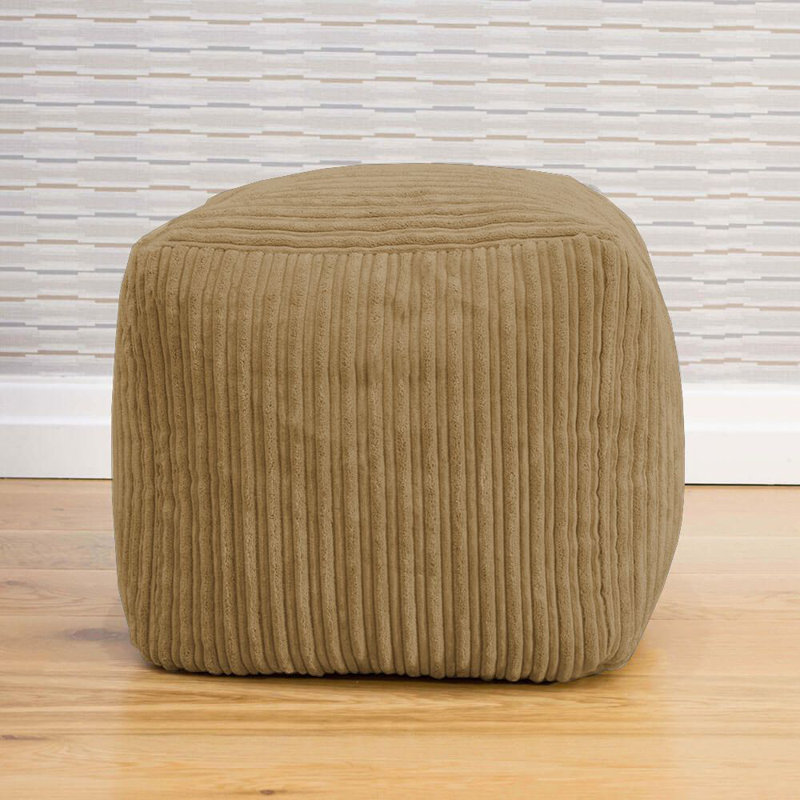rucomfy Beanbags Corduroy Cube Footstool Bean Bag. Home Decor Accessories for Living Room, Lounge and Bedroom. Modern Furniture Square Pouffe. Machine Washable. 38 x 38 x 38cm