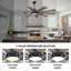 Ventilateur de plafond à 10 pales 84 pouces avec lumières et télécommande 3 lumières-567785907-565542124-567785908