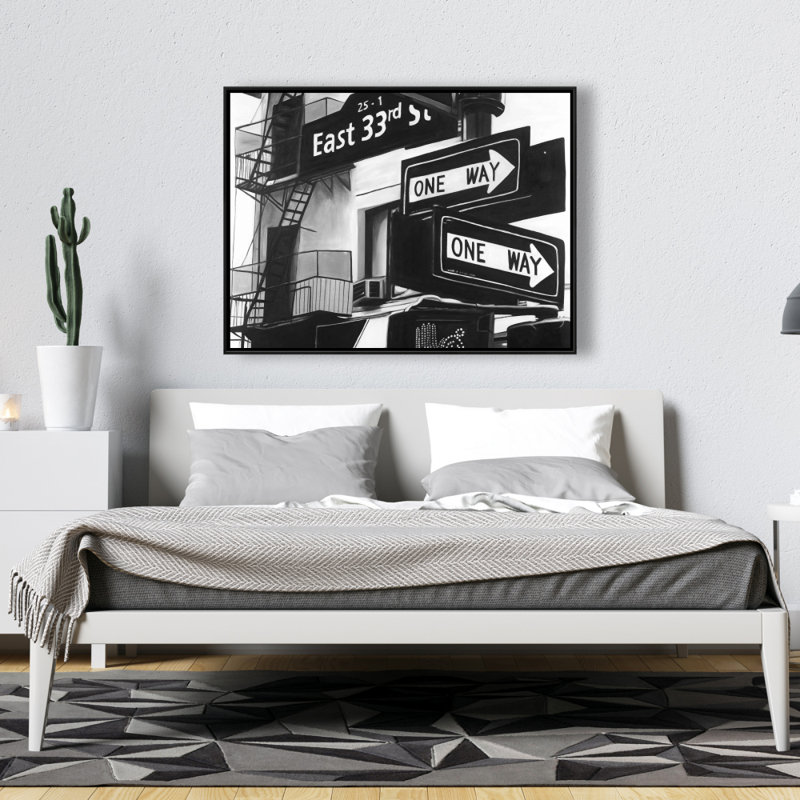 "Signes de New York devant un appartement" sur toile