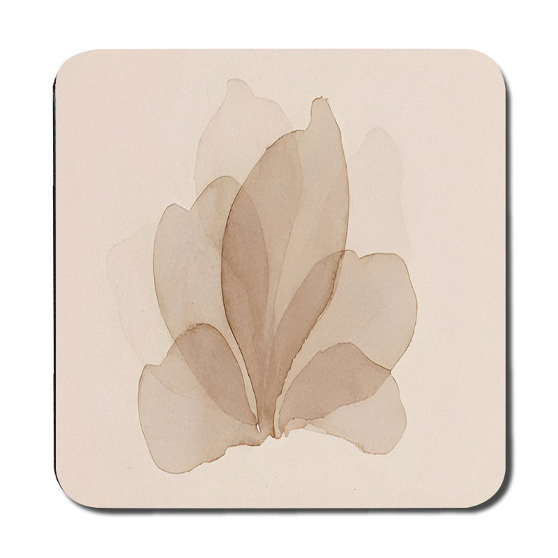 Leaf Pattern Placemats And Coaster Set With Botanical Design